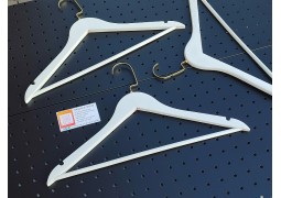 Плечики дерев'яні з позолоченим гачком 42х1см (білі)